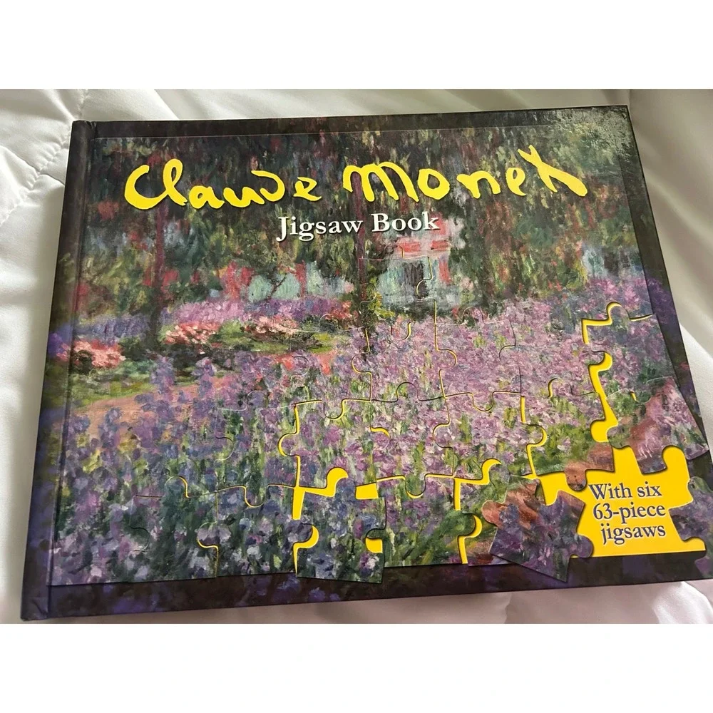 Claude Monet Jigsaw Book with Six 63-Piece Jigsaw Puzzles Impressionist Art